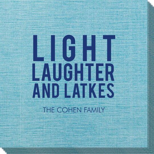 Light Laughter And Latkes Bamboo Luxe Napkins